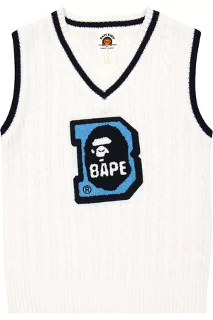 BAPE Boys Vests & Camis - Ape Head cotton-blend sweater vest