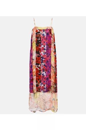 DRIES VAN NOTEN Floral patchwork midi dress