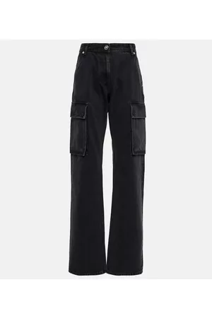 VERSACE Cargo high-rise straight jeans