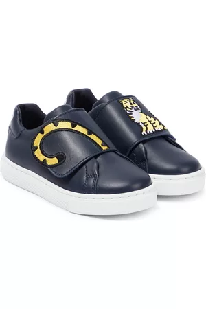 Kenzo Embroidered leather sneakers