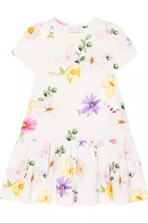 MONNALISA Baby Printed Dresses - Floral cotton-blend dress