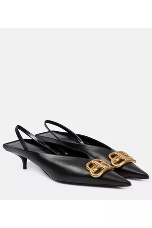 Balenciaga Women Sandals - Square Knife BB slingback mules