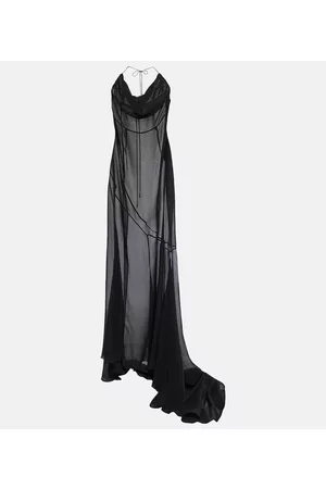 Alessandra Rich Silk georgette gown