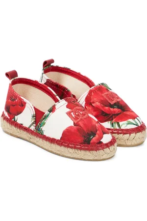 Dolce & Gabbana Girls Casual Shoes - Floral-printed espadrilles