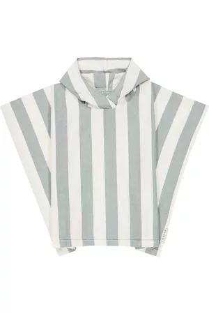 Liewood Baby Ponchos & Capes - Striped hooded cotton poncho