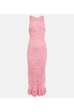 Ganni Women Knitted Dresses - Ribbed-knit midi dress