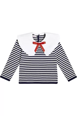 La Coqueta Morissa striped cotton sweater