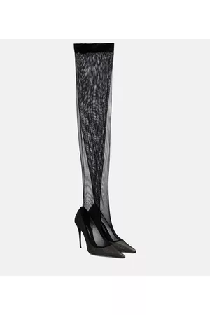 Dolce & Gabbana X Kim tulle over-the-knee boots