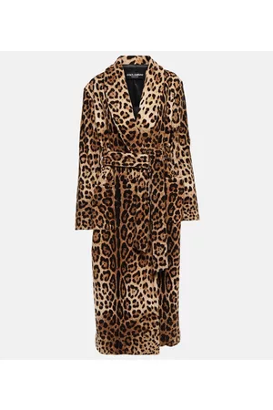 Dolce & Gabbana Women Coats - X Kim leopard-print cape coat