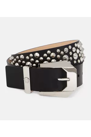 VERSACE Medusa Heritage studded leather belt