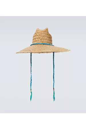 Alanui Men Hats - Embellished raffia sun hat