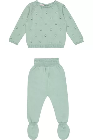 La Coqueta Baby Menta sweatshirt and pants set