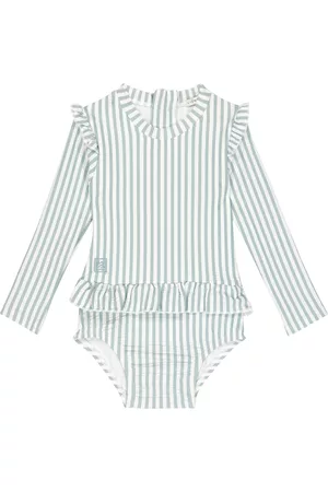 Liewood Girls Swimming Costumes - Sille striped rashguard swimsuit