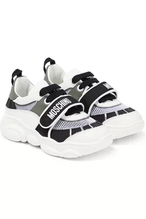Moschino Girls Sneakers - Logo leather sneakers