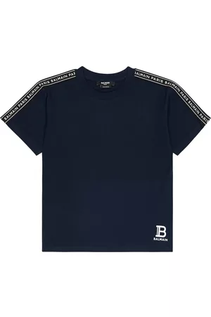 Balmain Boys T-shirts - Logo cotton jersey T-shirt