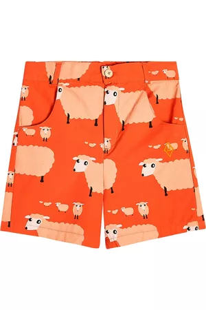The Animals Observatory Girls Printed Skirts - Pig printed cotton shorts