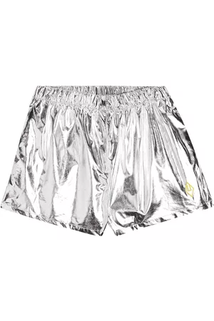 The Animals Observatory Shiny Clam metallic cotton shorts