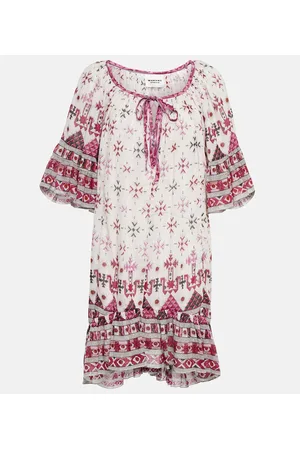 Marant Etoile Women Printed Dresses - Printed cotton minidress