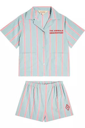 The Animals Observatory Pyjamas - Magpie striped cotton pajama set