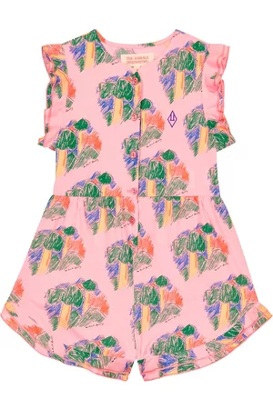 The Animals Observatory Girls Playsuits - Squirrel printed cotton playsuit