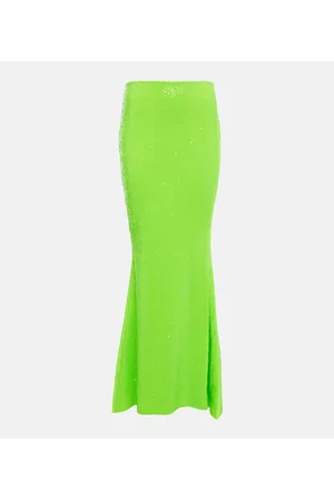 Pale green outlet maxi skirt