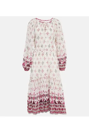 Marant Etoile Women Printed Dresses - Printed cotton midi dress