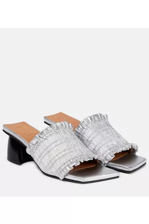 Ganni Smocked mules