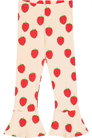 Mini Rodini Strawberries flared cotton-blend pants