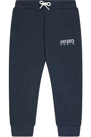 Kenzo Boys Pants - Logo cotton fleece sweatpants