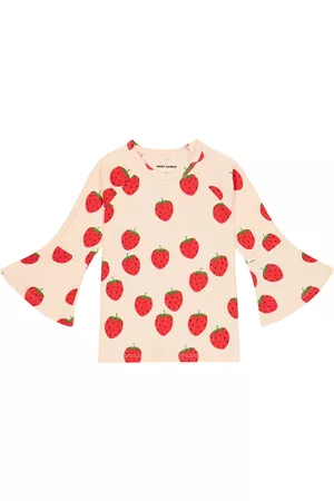 Mini Rodini Girls Blouses - Strawberries cotton-blend blouse