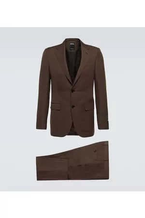Z Zegna Men Suits - Wool and linen suit