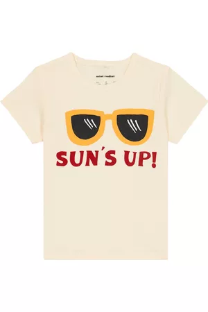 Mini Rodini Girls T-shirts - Sun's Up cotton jersey T-shirt