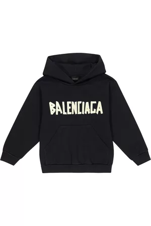 Balenciaga Hoodies - Logo cotton jersey hoodie