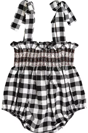 Suncracy Baby Vichy checked cotton playsuit