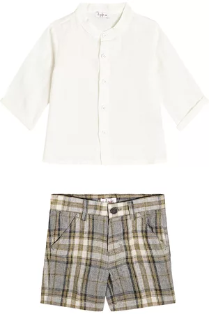 Il gufo Pants - Baby linen shirt and pants set