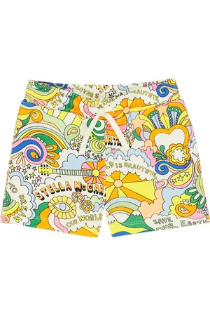 Stella McCartney Girls Printed Skirts - Printed cotton jersey shorts