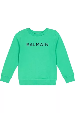 Balmain Logo cotton jersey sweatshirt