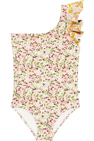 Molo Girls Swimming Costumes - Nitt floral one-shoulder swimsuit