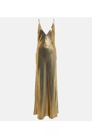 GALVAN Women Party Dresses - Silk lamÃ© gown