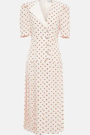 Alessandra Rich Polka dot silk maxi dress