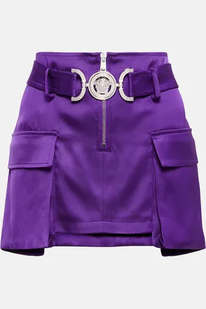 VERSACE Medusa satin cargo miniskirt