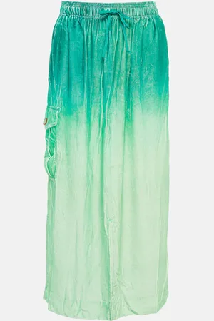 Acne Studios OmbrÃ© velvet midi skirt