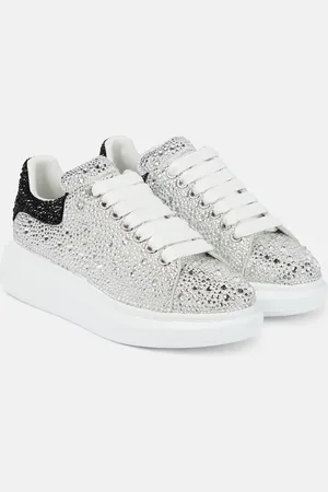 Alexander McQueen Crystal-embellished Oversized Sneakers in White | Lyst UK