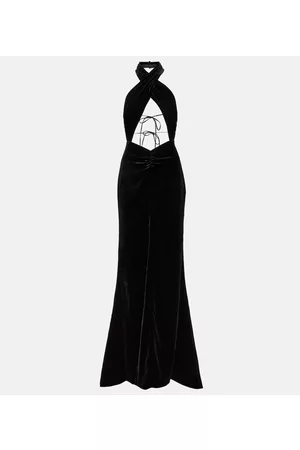 Alessandra Rich Women Party Dresses - Cutout velvet gown