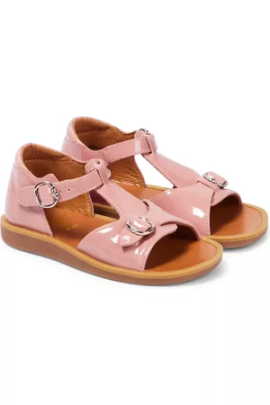 Pom d'Api Women Patent Leather Shoes - Poppy Bucky patent leather sandals