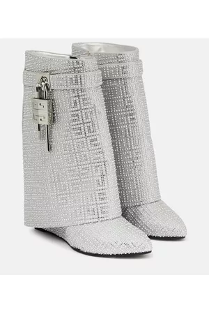 Givenchy Women Ankle Boots - Shark Lock 4G embellished ankle boots