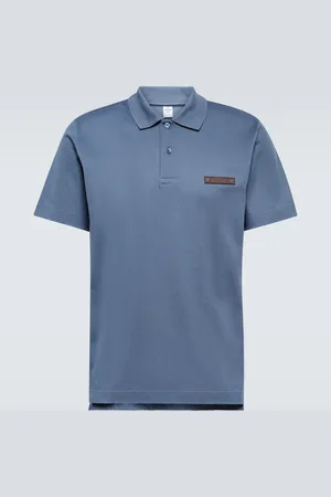 Berluti Leather-detail cotton piquÃ© polo shirt