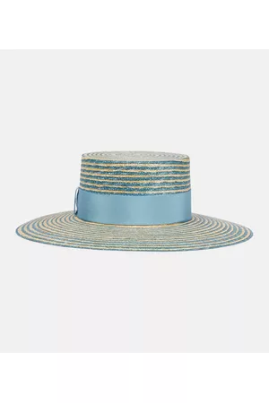 Gucci Women Hats - Alvy striped straw hat