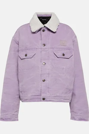 Acne Studios Faux fur-trimmed denim jacket
