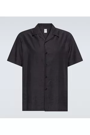 Berluti Men Tops - Silk and cotton bowling shirt